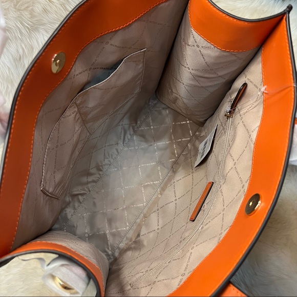 Michael Kors Kenly Tote Bag Tangerine - Picture 4 of 6